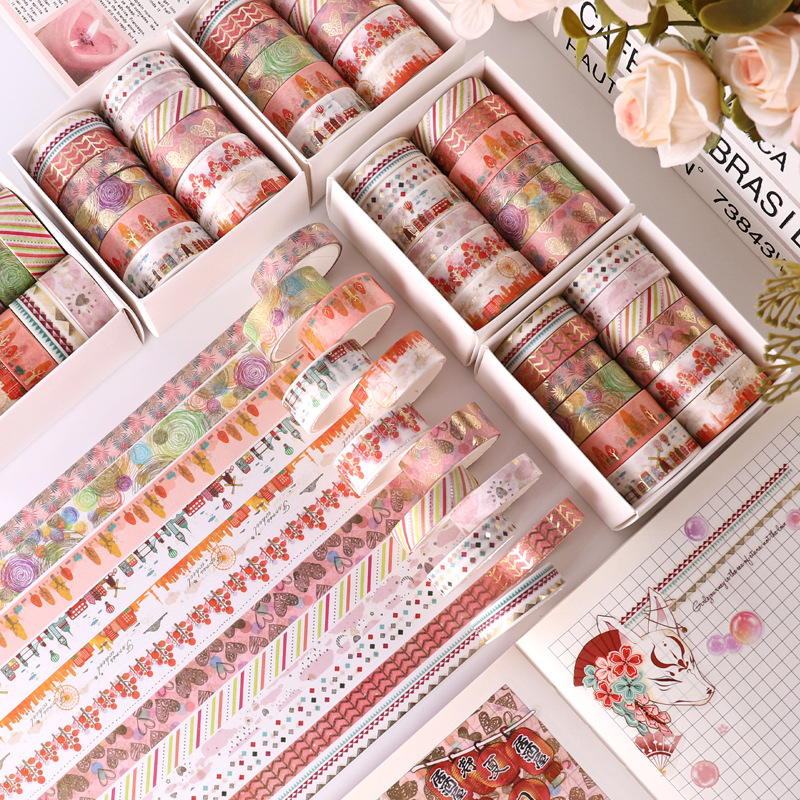 Floral Charm Series Gold Foil Washi Tape